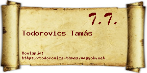 Todorovics Tamás névjegykártya
