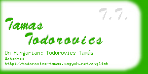 tamas todorovics business card
