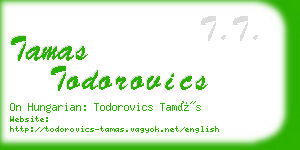 tamas todorovics business card